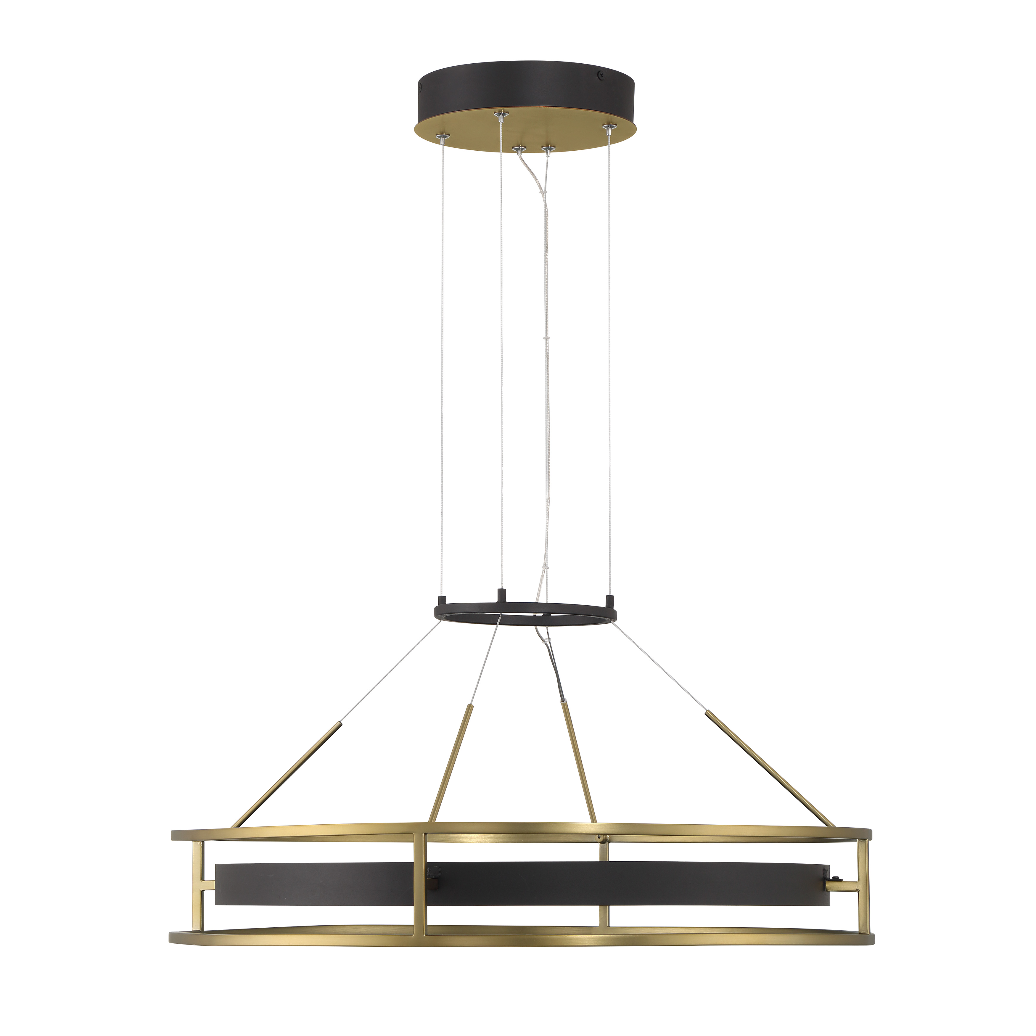 The Levitation pendant combines contemporary design with organic warmth through its faux alabaster shade and mixed-metal finish. At 25 inches wide, it provides excellent illumination with high CRI LED technology. - alternate view