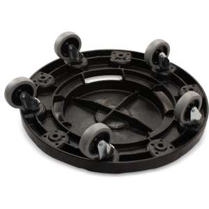 Carlisle, Bronco, Polypropylene, Black, Receptacle Dolly