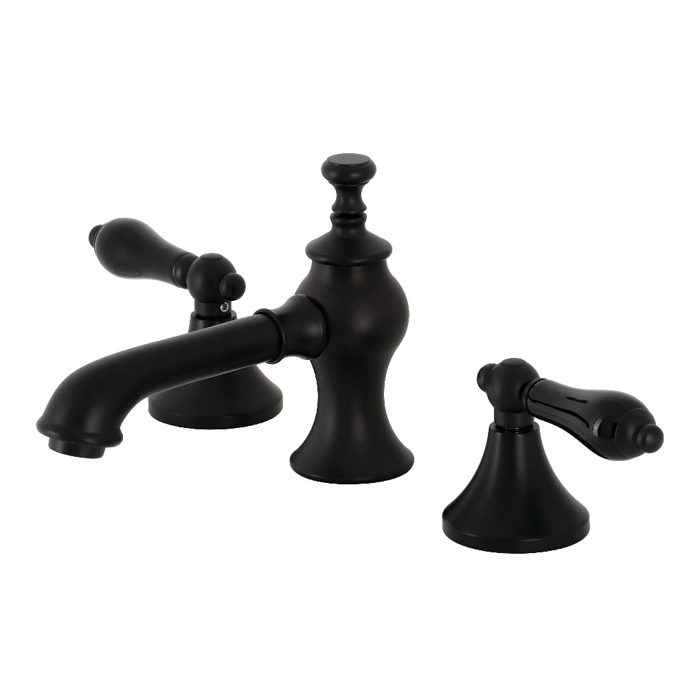 Widespread Bathroom Faucet Matte Black with Brass Pop-Up, with 7 Finish Options