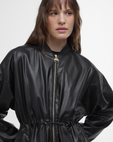 Riley Faux-Leather Casual Jacket Classic Black