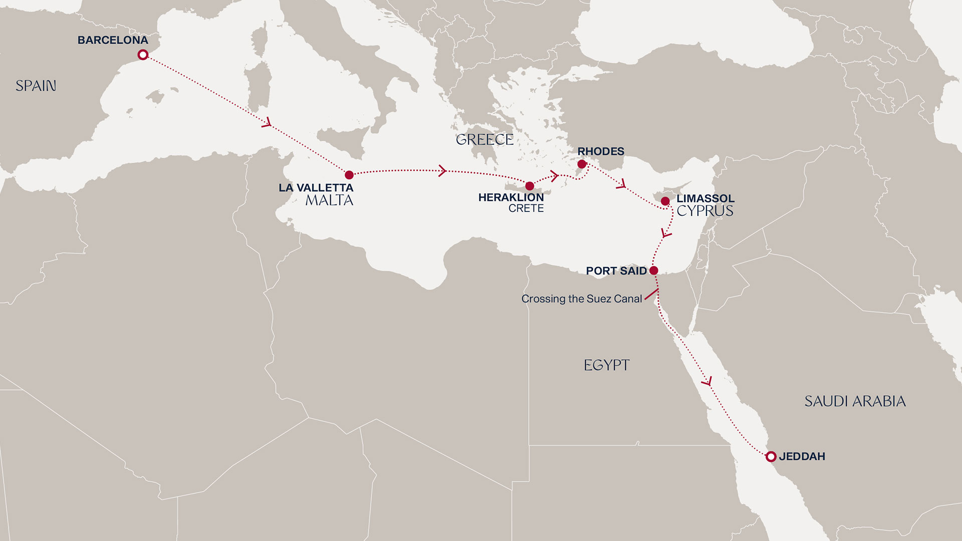 Itinerary map