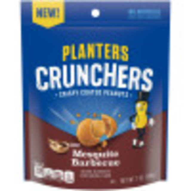 Planters Crunchers Snack Nuts Mesquite Barbecue 7 oz Bag image