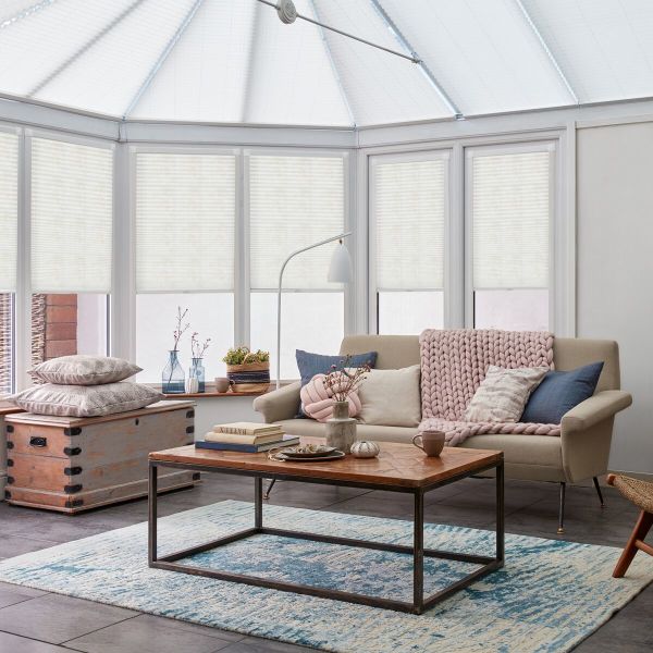 Lumina Sheer Cotton White Pleated blind
