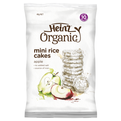  Heinz® Organic Mini Rice Cakes Apple 40g 10+ months 