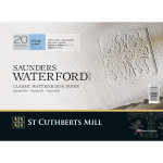 St Cuthberts Saunders Waterford Watercolor Block Cold Pressed White 140lb 20 Sheet 10x7  inch