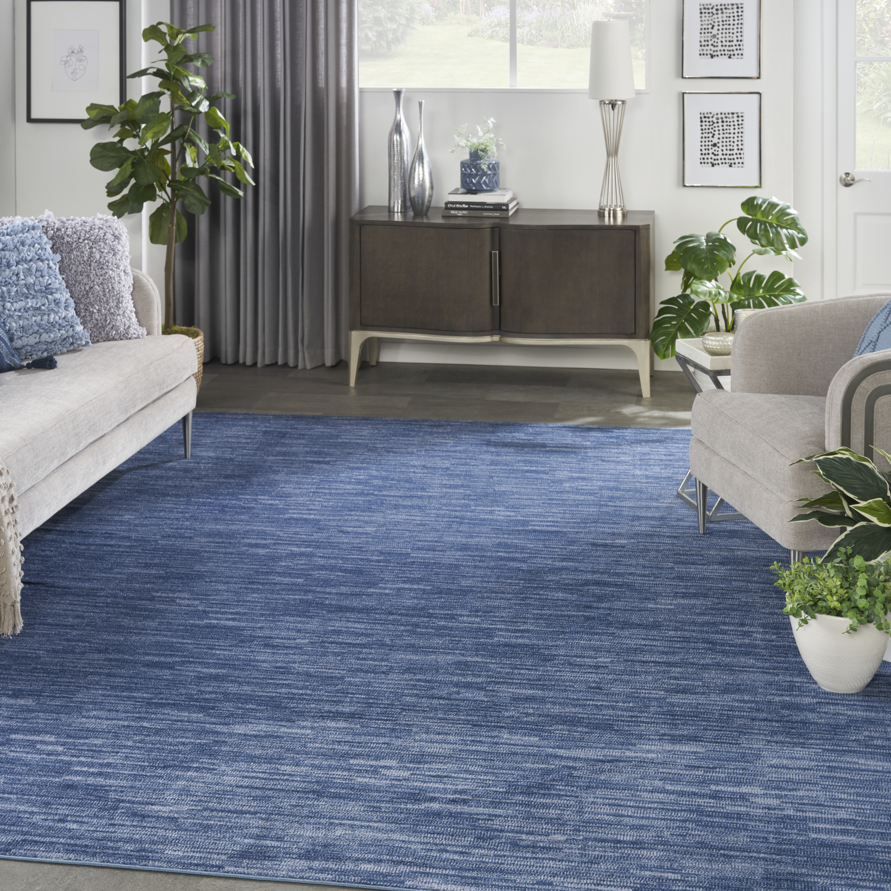 Nourison Nourison Essentials 12' x 15' Navy Blue Outdoor Rug