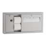 Bobrick, ClassicSeries, Standard Bath Tissue and Seat Cover Dispenser w/ Waste Disposal, Left Side, Stainless Steel