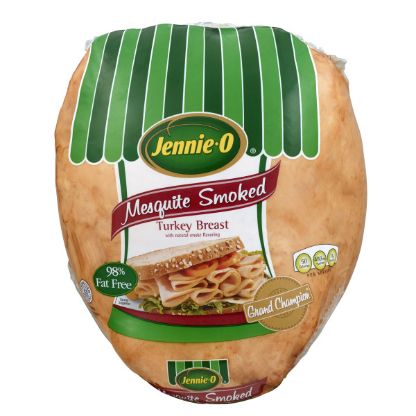 JENNIE-O(r) Premium Mesquite Turkey Breast Pan Shaped, 2pc . C1N1 - Front No Plunge In Package (Hi Res)