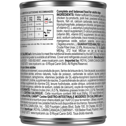 Royal Canin Veterinary Diet Canine Gastrointestinal Moderate Calorie Canned Dog Food