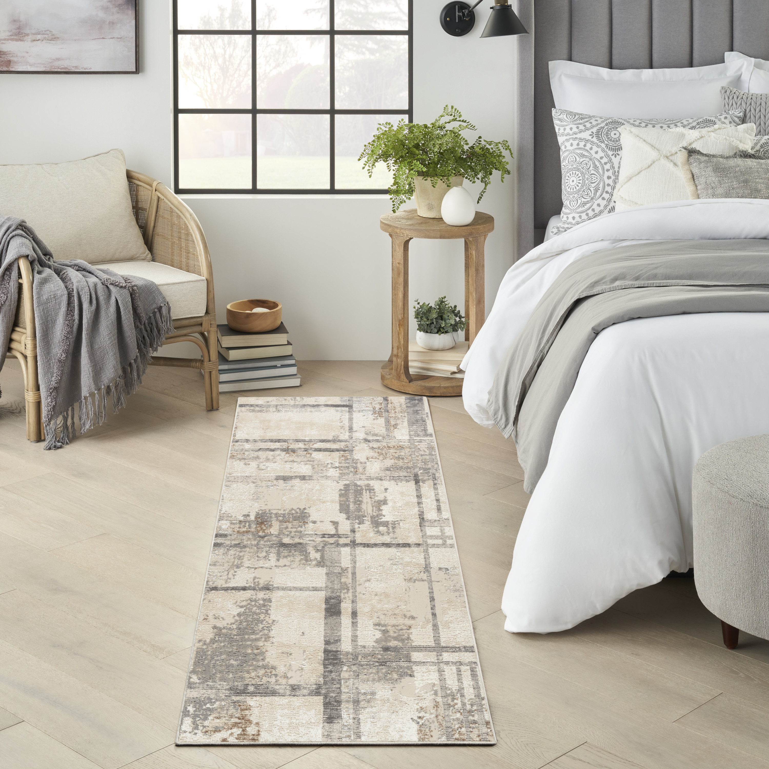 Nourison Sustainable Trends 2'2" x 7'6" Ivory Multicolor Modern Indoor Rug