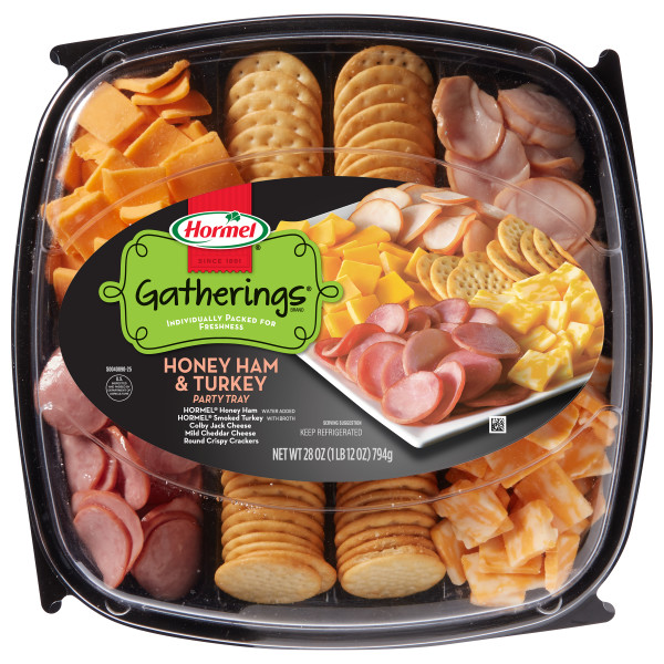 HORMEL(r) Party Tray, Ham, Turkey, & Cheese, 8/1.75lb. . C1C1 - Front Center In Package (Hi Res)