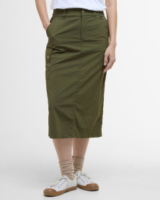 Penshaw Cargo Midi Skirt Fern