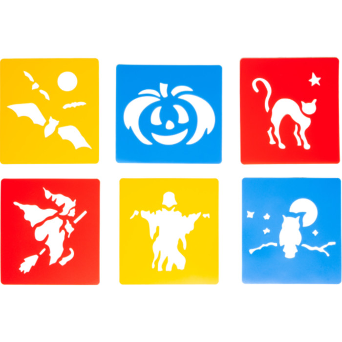 Halloween Stencils, Plastic, 6 Count