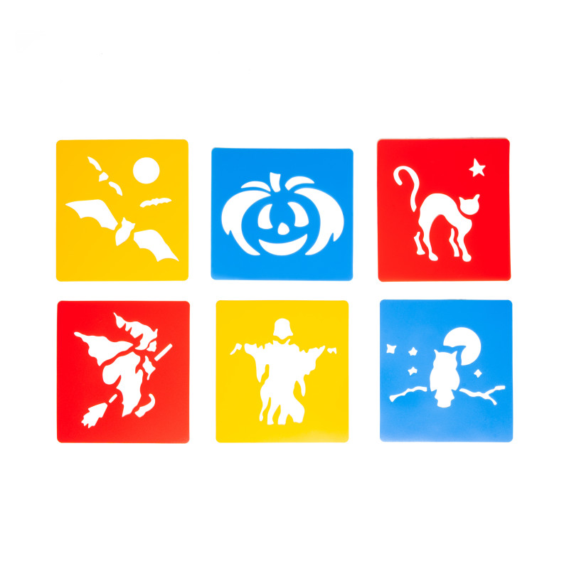 Halloween Stencils, Plastic, 6 Count