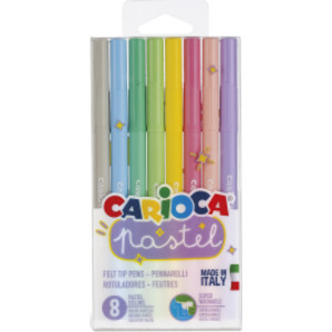Pastel Washable Felt Tip Pens - 8 Pieces