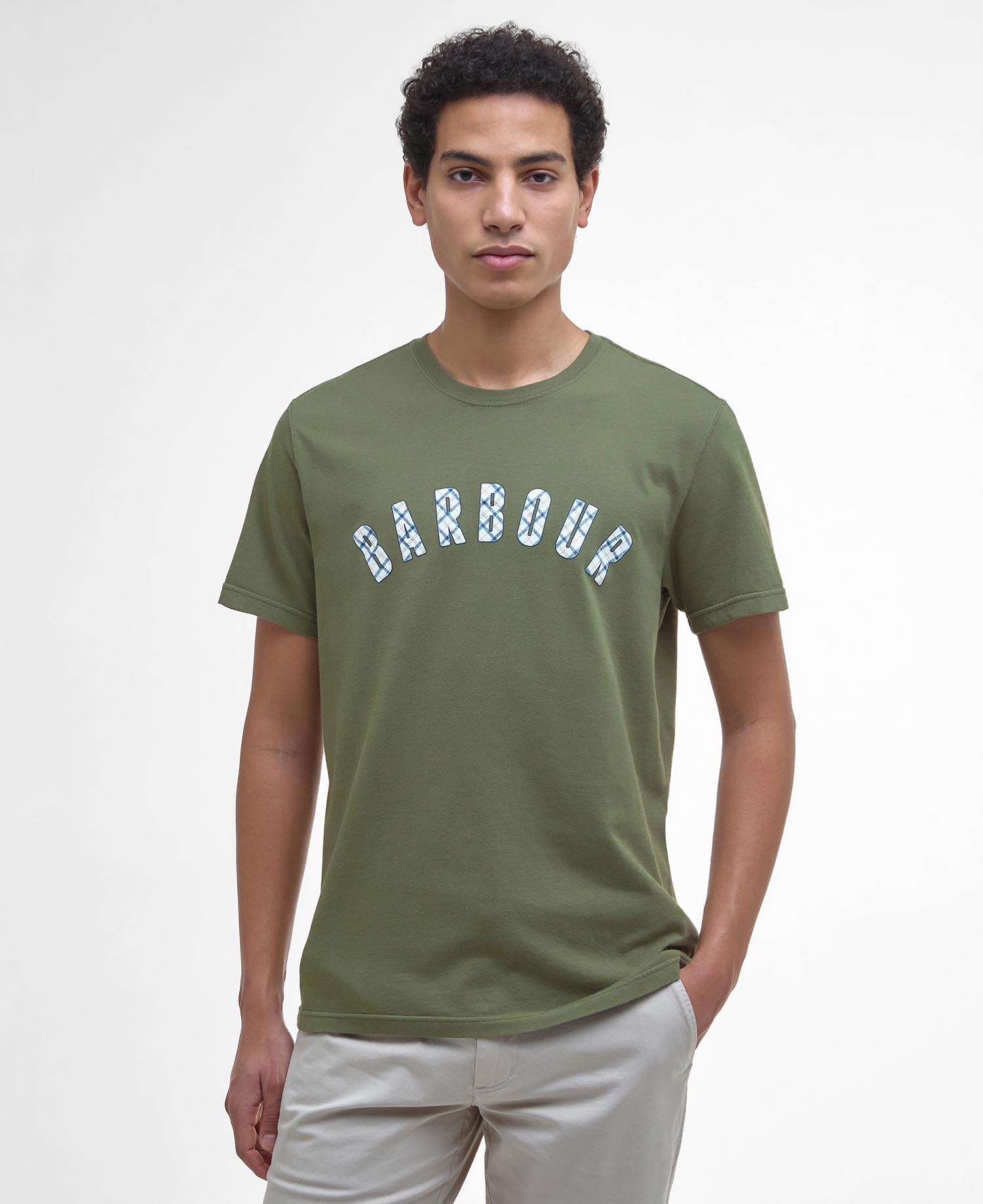 T-shirt con logo in tartan Torpoint image number 0