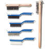 Carlisle, Sparta, 5.5in, Scratch Brush and Scraper, Steel Bristles, Blue