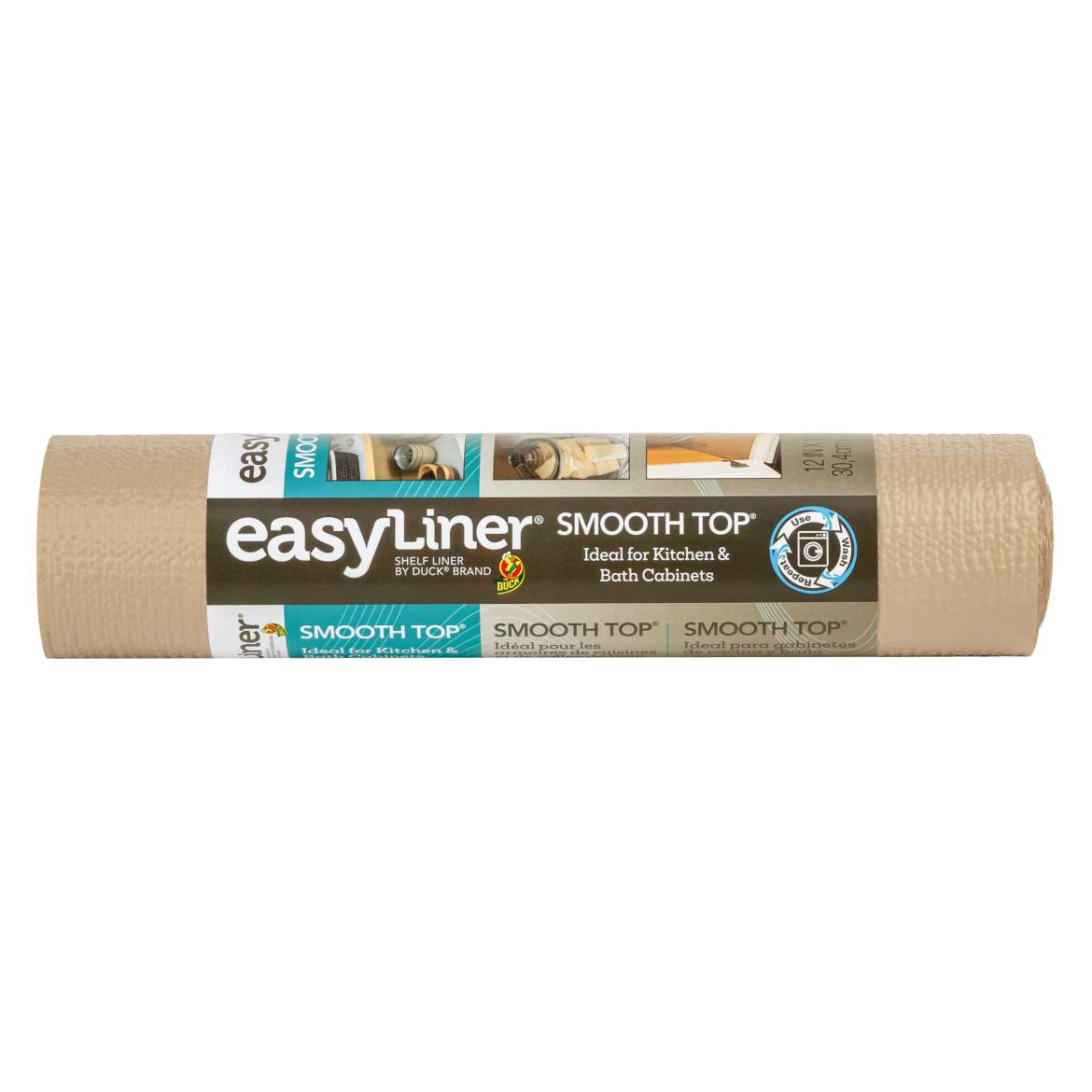Smooth Top EasyLiner Shelf Liner Taupe Duck Brand