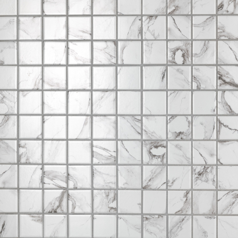 Katina Calacatta 11-5/8 in. x 11-5/8 in. Porcelain Mosaic Tile
