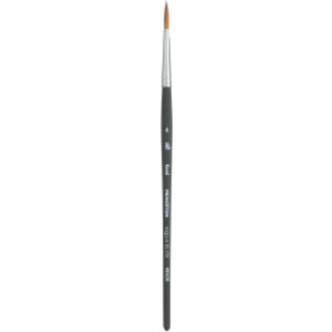 Aqua Elite Round Brush, Synthetic Bristles, Short Handle Watercolor Paintbrush, Matte Black, Size 4, 1 Count