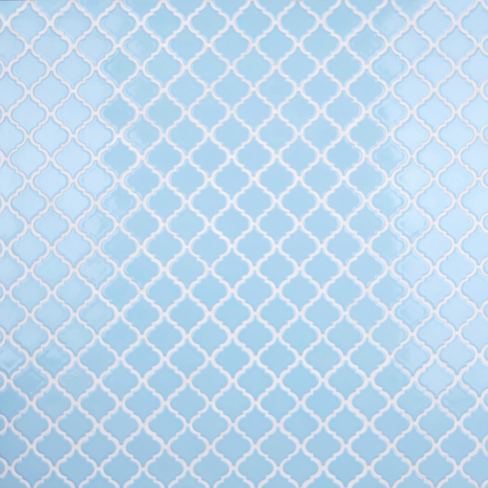 Hudson Tangier Cashmere Blue 12.38x12.38 Lantern Porcelain Floor and Wall Digital Pattern