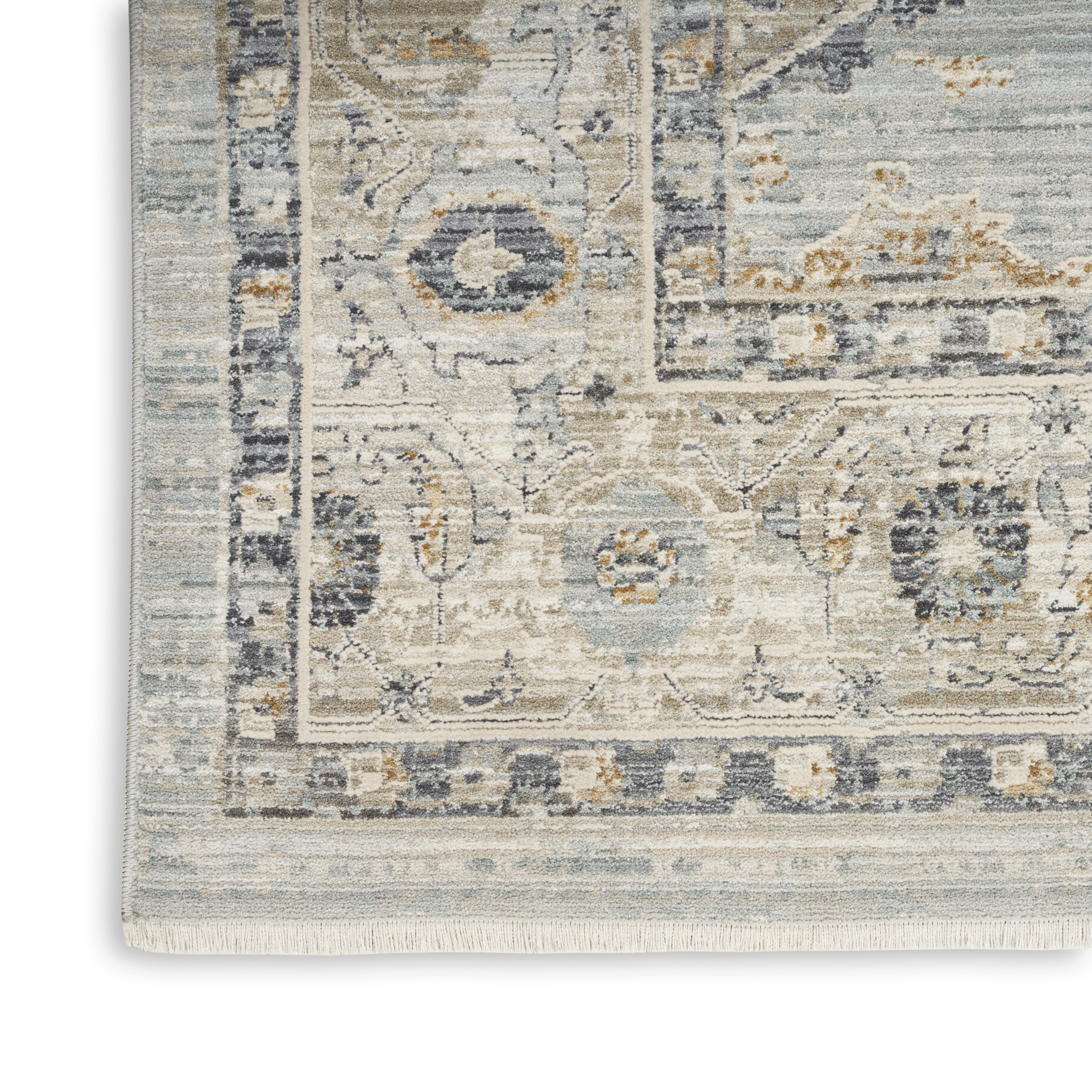 Nourison Lynx 7'10" x 10'1" Light Blue Vintage Indoor Rug