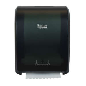 Hillyard, Hands-Free, Mechanical Roll Towel Dispenser, Black Translucent