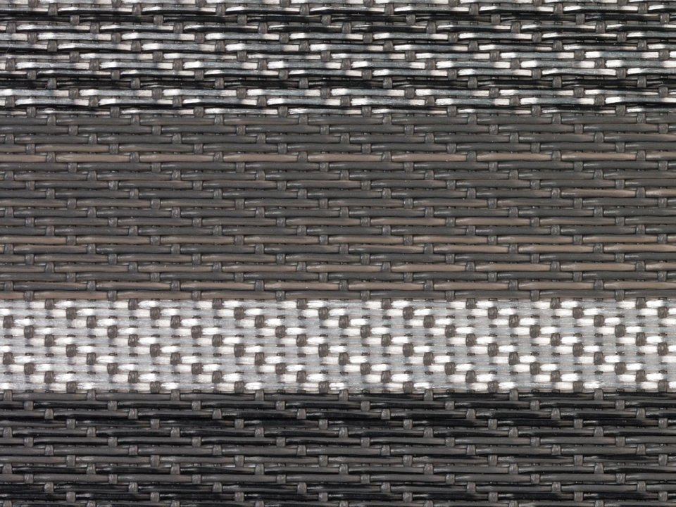 Mantel individual DECO de PVC y poliéster de 45 x 30 cm en Líneas marrones-negras