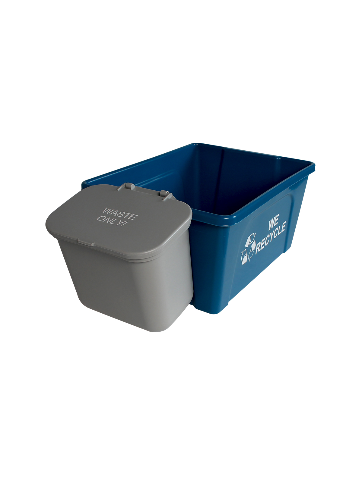 OFFICE COMBO – Double – Kit – Mobius Loop-We Recycle-Waste – Solid Lift – Blue-Grey