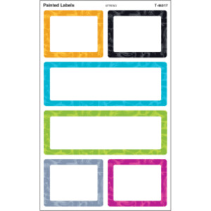Color Harmony Painted Labels superShapes Stickers - Large, 24 Count