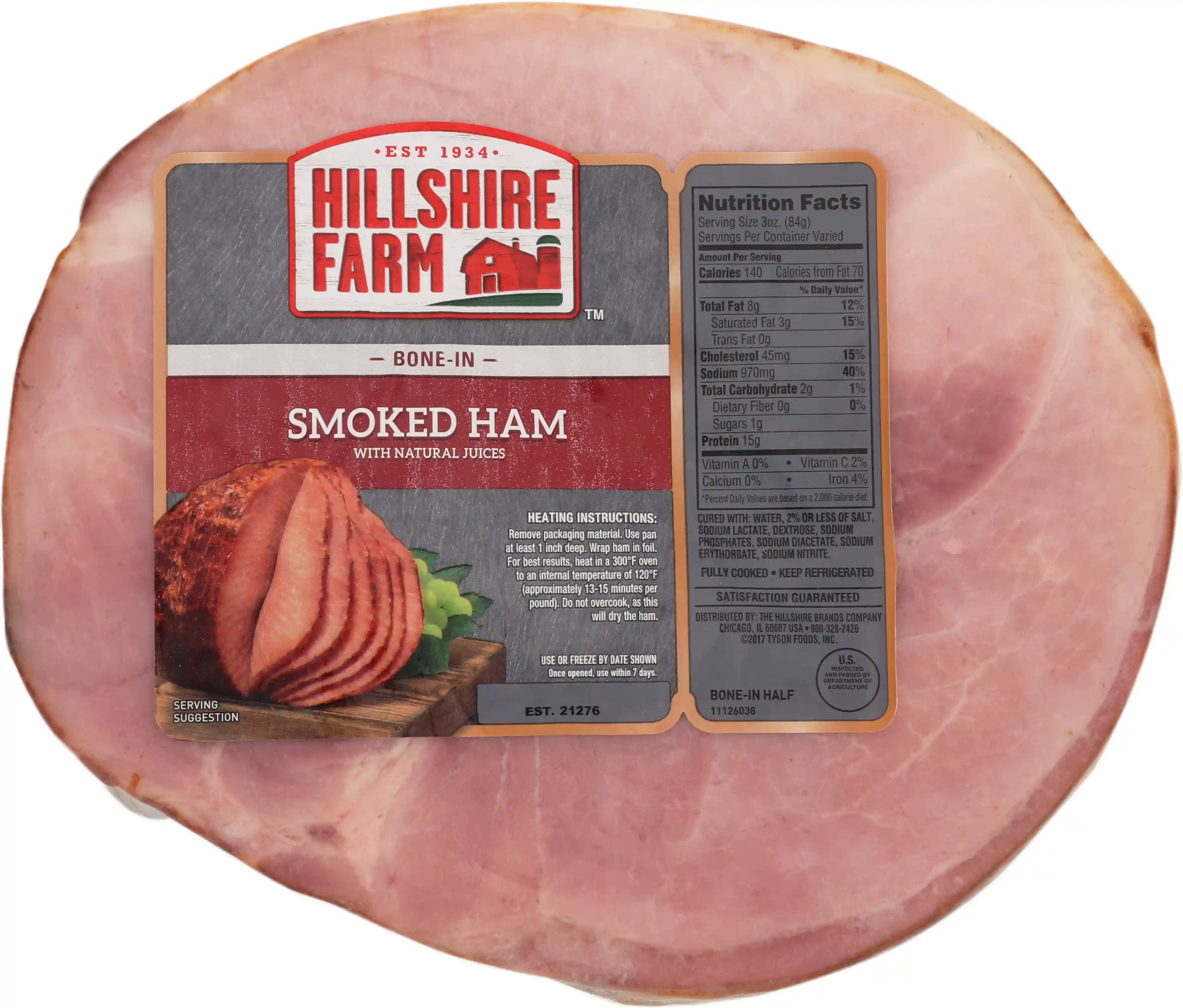 Hillshire Farm® Fully Cooked Bone-In Smoked Half Ham with Natural Juices (4 Count)_image_11