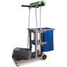 Carlisle, Short Platform Janitorial Cart, Gray