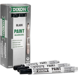 Medium Tip Paint Markers, Black, 12 Count