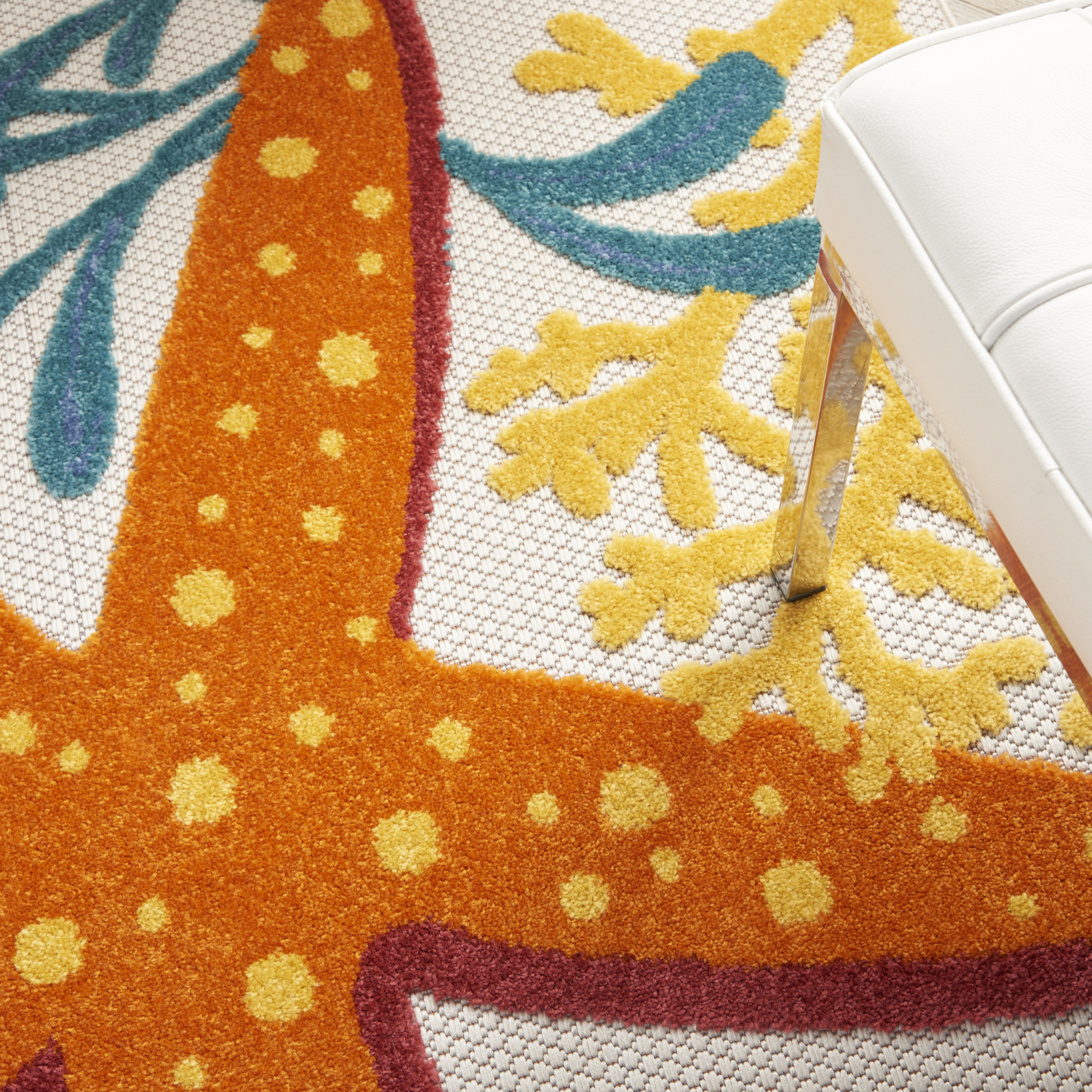 Nourison Aloha 6' x 9' Multicolor Coastal, Nautical & Beach Rug
