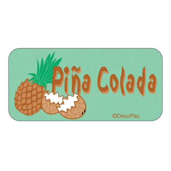 Piña Colada Label PhotoCake® Edible Image® Merchandising Label