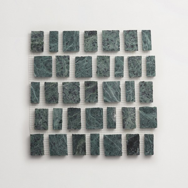 lapidary | rough cut mosaic sheet | verde marble (large joint) 