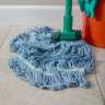 Carlisle, Flo-Pac®, Medium, Looped-End, 0" Headband, Synthetic, Blue, Wet Mop
