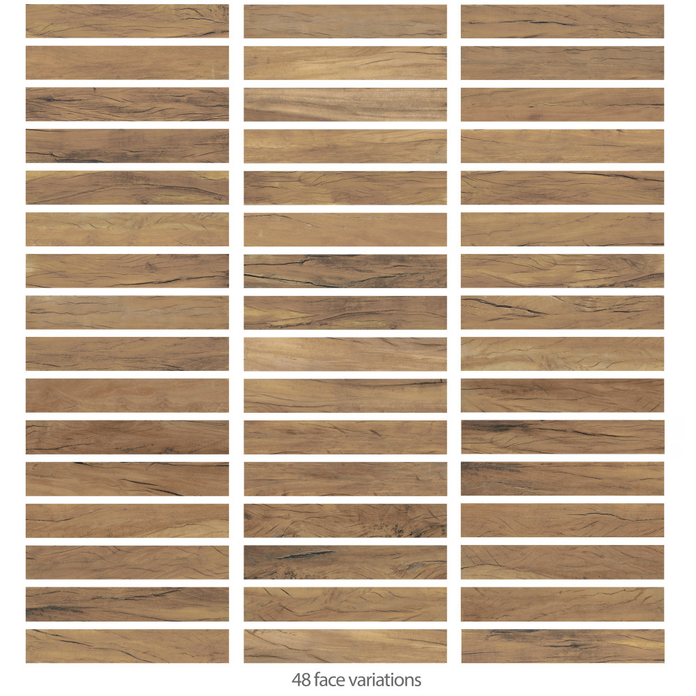 Kings Forest Natural 2-7/8 in. x 17-3/4 in. Ceramic Floor and Wall Tile