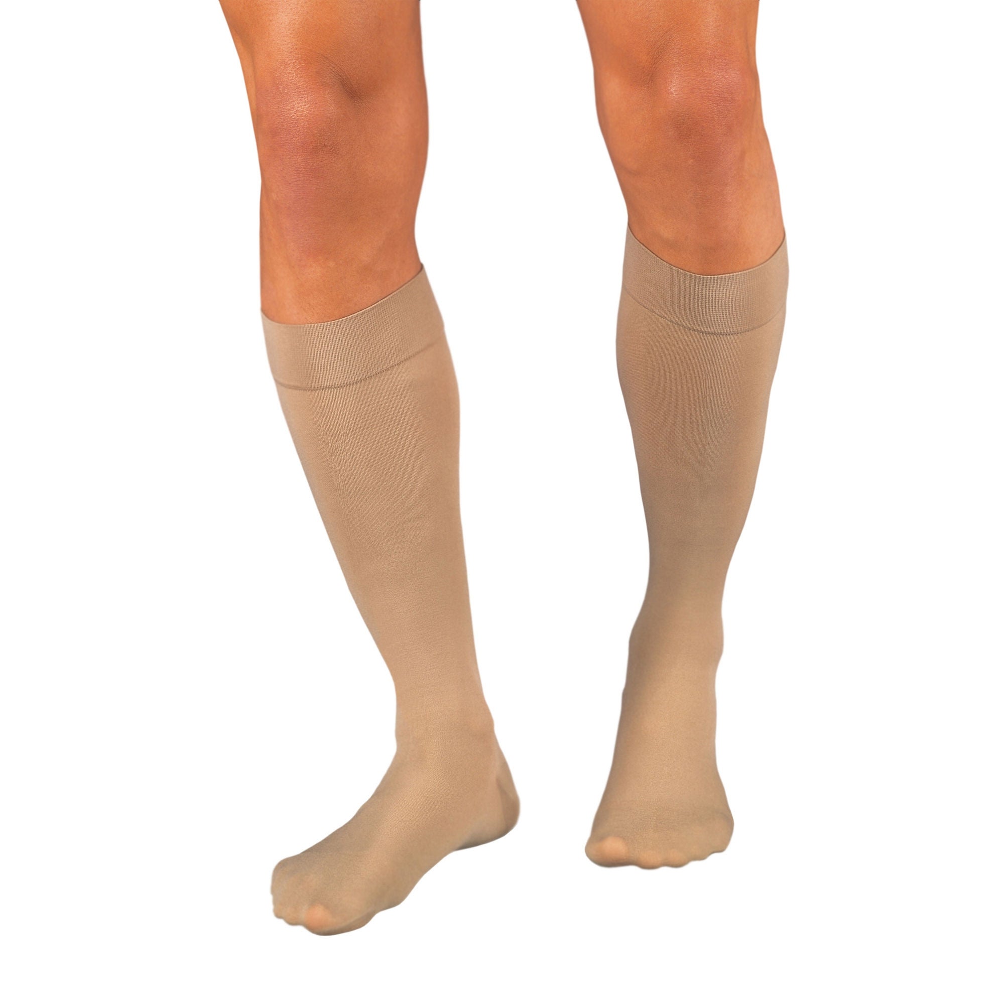 Relief® Compression Knee-High Stockings, Large, Beige