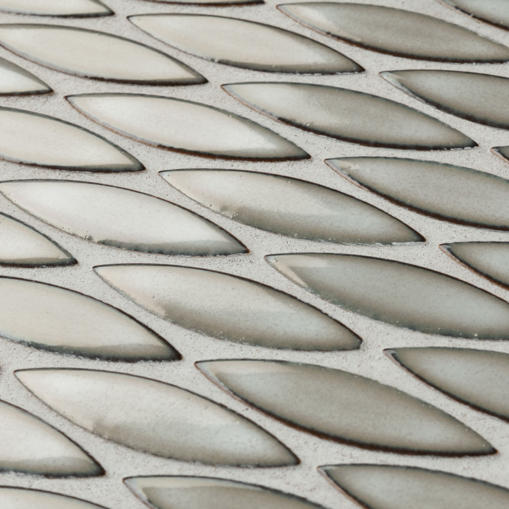 Sample – Pescado Linen Grey Porcelain Mosaic Tile