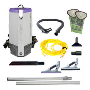ProTeam, Super Coach Pro 10 w/ ProBlade Hard Surface & Carpet Tool Kit, 14", Backpack Vacuum