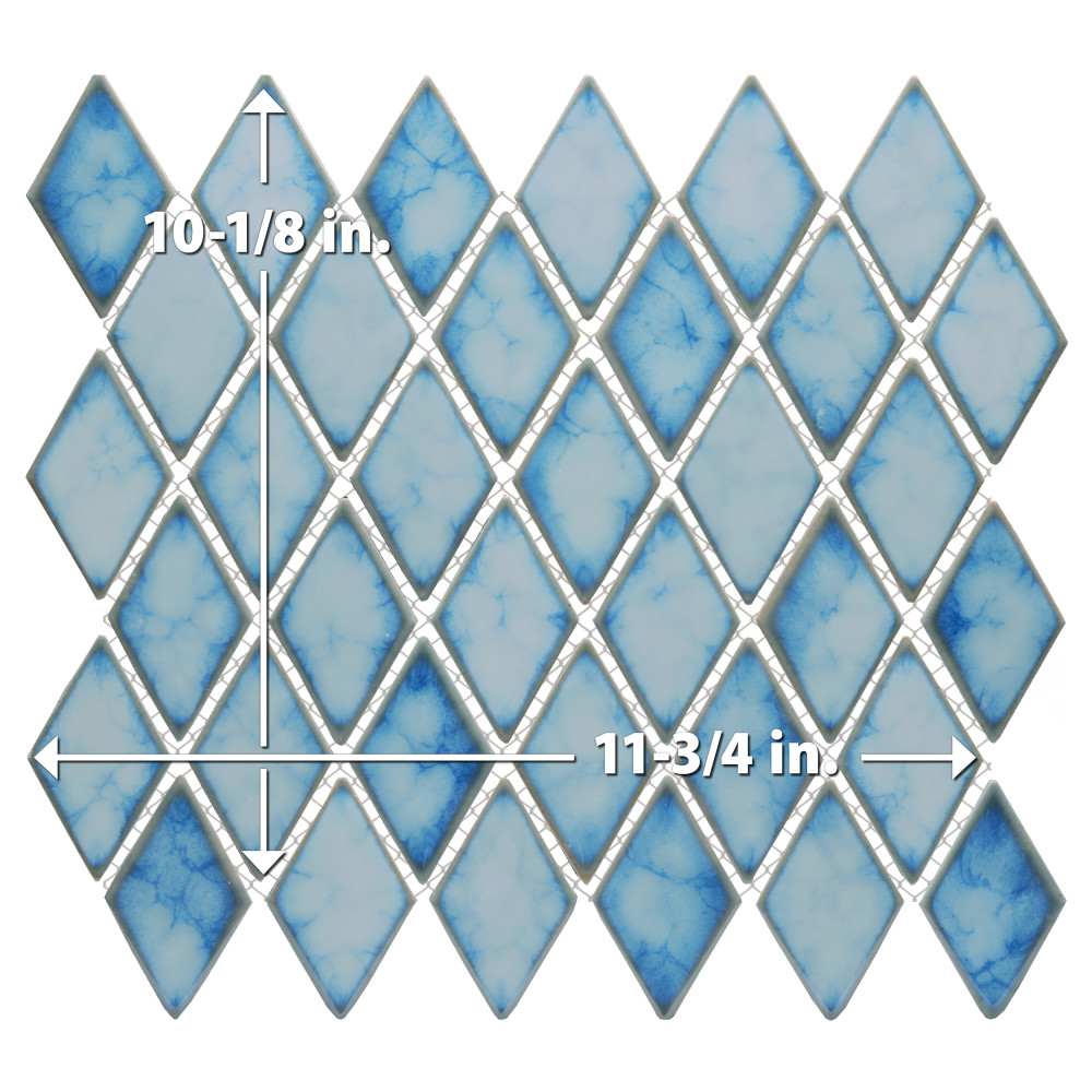 Hudson Kite Marine 10-1/8 in. x 11-3/4 in. Porcelain Mosaic Tile