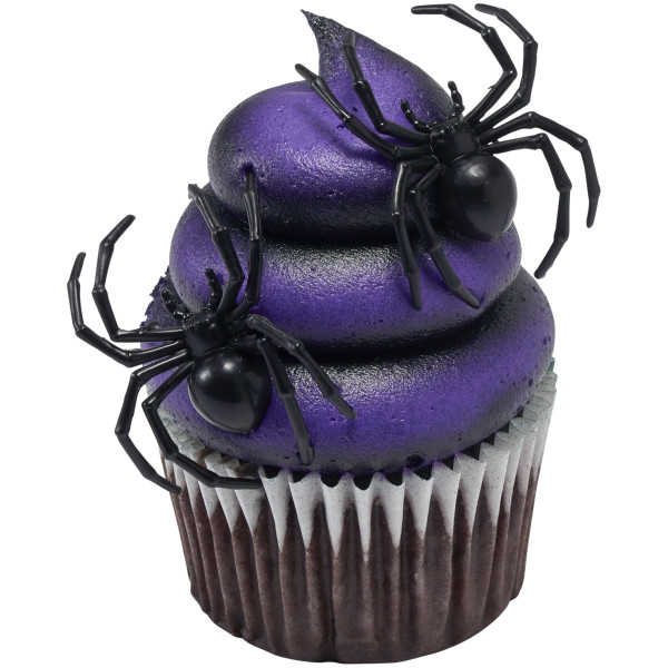 Ghoulish Spider and Web Cupcake Rings