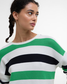 Marine Striped Crew Neck Jumper Multi Stripe