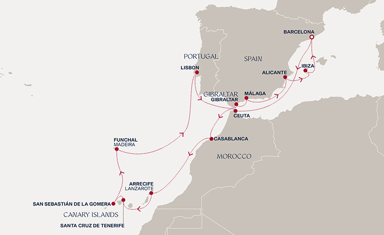 Itinerary map