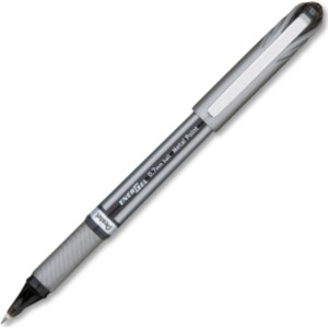 EnerGel NV Liquid Gel Pen, (0.7mm) Metal Tip, Medium Line Capped, Black Ink, 1DZ