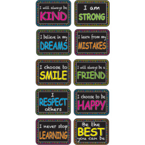 Non-Magnetic Mini Whiteboard Erasers, Character Building, Pack of 10