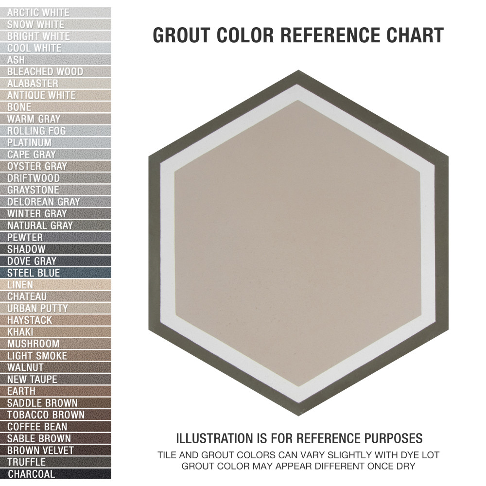 Cemento Hex Holland Channel 7-7/8 in. x 9 in. Cement Floor and Wall Tile