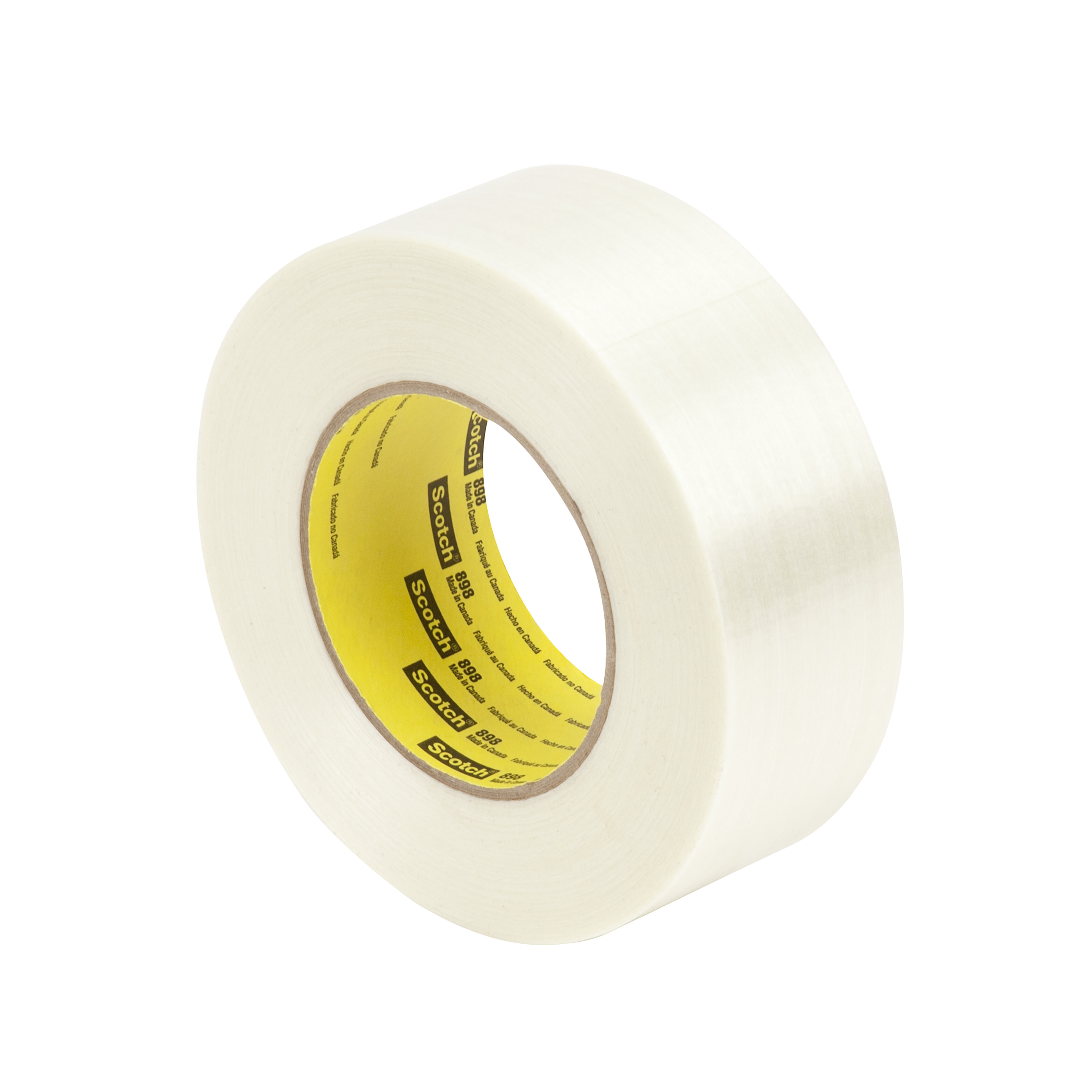 Scotch® Filament Tape 898, Clear, 96 mm x 55 m, 6.6 mil, 12 rolls per
case