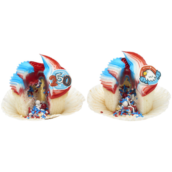 Celebrate America Assortment - Red 3 Free Sweet Décor® Edible Decorations